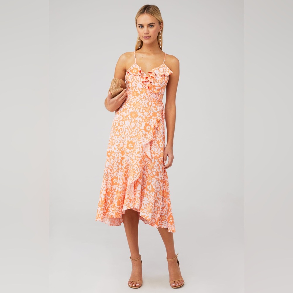 NWT MINKPINK Marli Midi Wrap Dress